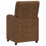Casa si Gradina - Mobilier - Scaune si fotolii - Scaune - Scaune de dining cu roti 2 pcs Maro 57 x 67 x 95 cm - Infinity.ro