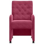 Casa si Gradina - Mobilier - Scaune si fotolii - Scaune - Scaune de dining cu roti 2 pcs bordo 58 x 67 x 97 cm Catifea - Infinity.ro
