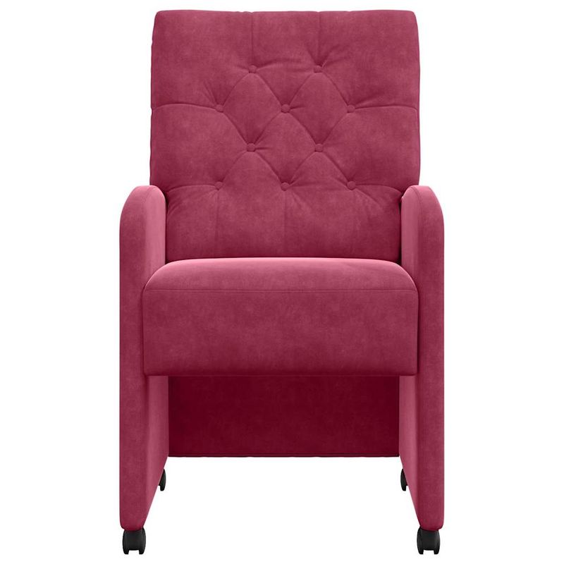 Casa si Gradina - Mobilier - Scaune si fotolii - Scaune - Scaune de dining cu roti 2 pcs bordo 58 x 67 x 97 cm Catifea - Infinity.ro