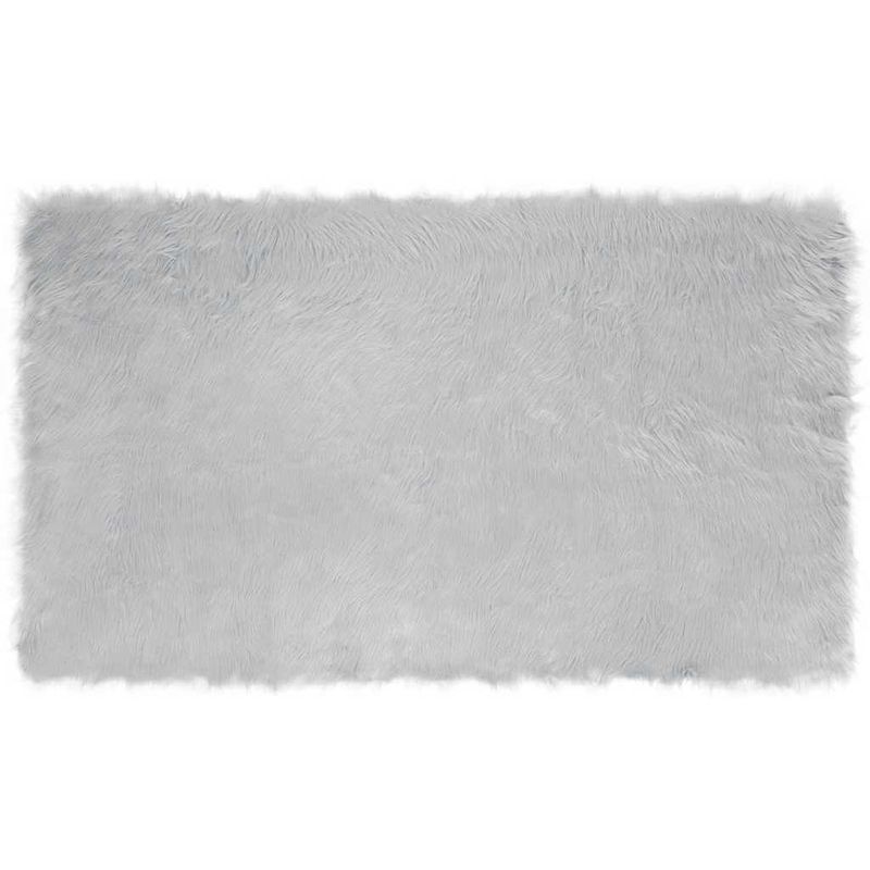 Casa si Gradina - Textile si covoare - Covoare - Covoare casa - Covor Faux din Lana de oaie Gri 200 x 100 cm Poliester - Infinity.ro