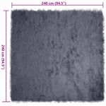 Casa si Gradina - Textile si covoare - Covoare - Covoare casa - Covor Faux din Lana de oaie Antracit 240 x 240 cm Poliester - Infinity.ro