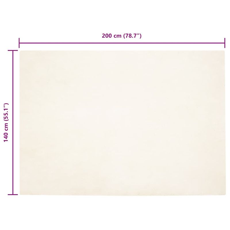 Casa si Gradina - Textile si covoare - Covoare - Covoare casa - Covor din Blana Faux de Iepure Alb 140 x 200 cm Poliester - Infinity.ro