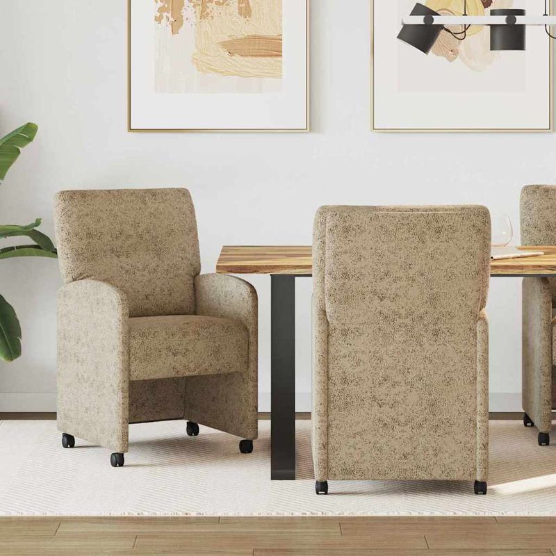 Casa si Gradina - Mobilier - Scaune si fotolii - Scaune - Scaune de dining cu roti 2 pcs Gri deschis 57 x 67 x 95 cm - Infinity.ro