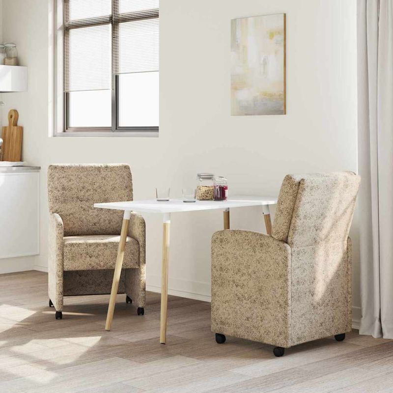 Casa si Gradina - Mobilier - Scaune si fotolii - Scaune - Scaune de dining cu roti 2 pcs Gri deschis 57 x 67 x 95 cm - Infinity.ro