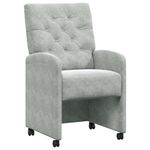 Casa si Gradina - Mobilier - Scaune si fotolii - Scaune - Scaune de dining 2 pcs Gri deschis 58 x 67 x 97 cm Catifea - Infinity.ro