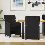 Casa si Gradina - Mobilier - Scaune si fotolii - Scaune - Scaune de dining cu roti 2 pcs Negru 58 x 65 x 98 cm Catifea - Infinity.ro