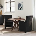 Casa si Gradina - Mobilier - Scaune si fotolii - Scaune - Scaune de dining cu roti 2 pcs Negru 58 x 65 x 98 cm Catifea - Infinity.ro