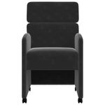 Casa si Gradina - Mobilier - Scaune si fotolii - Scaune - Scaune de dining cu roti 2 pcs Negru 58 x 65 x 98 cm Catifea - Infinity.ro