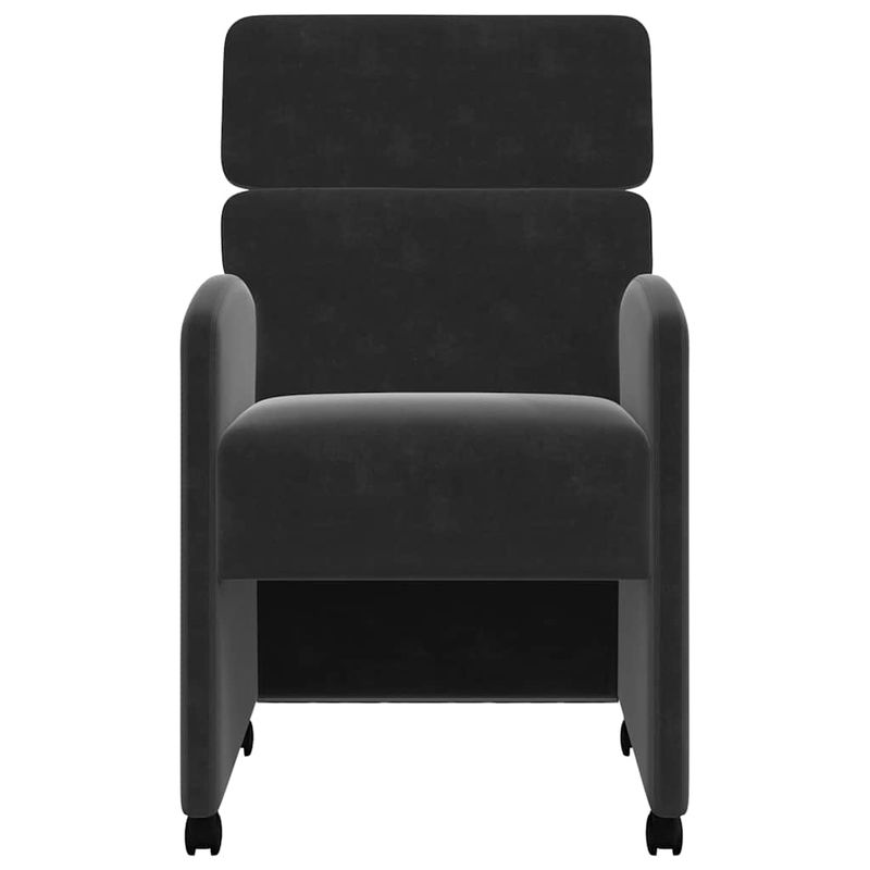 Casa si Gradina - Mobilier - Scaune si fotolii - Scaune - Scaune de dining cu roti 2 pcs Negru 58 x 65 x 98 cm Catifea - Infinity.ro