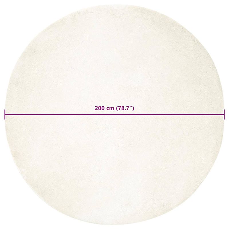 Casa si Gradina - Textile si covoare - Covoare - Covoare casa - Covor din Blana Faux de Iepure Alb Ø 200 cm Poliester - Infinity.ro