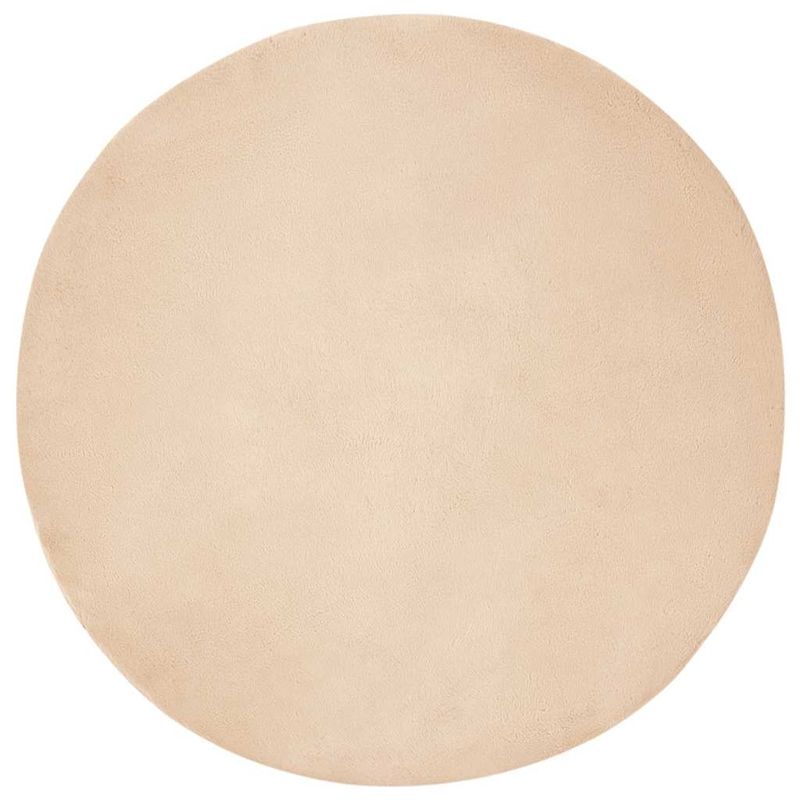 Casa si Gradina - Textile si covoare - Covoare - Covoare casa - Covor din Blana Faux de Iepure Bej Ø 160 cm Poliester - Infinity.ro