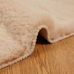 Casa si Gradina - Textile si covoare - Covoare - Covoare casa - Covor din Blana Faux de Iepure Bej Ø 160 cm Poliester - Infinity.ro