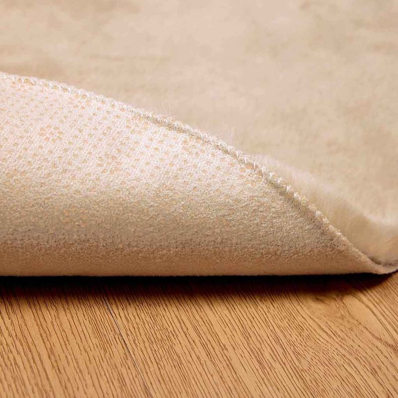 Casa si Gradina - Textile si covoare - Covoare - Covoare casa - Covor din Blana Faux de Iepure Bej Ø 160 cm Poliester - Infinity.ro
