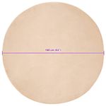 Casa si Gradina - Textile si covoare - Covoare - Covoare casa - Covor din Blana Faux de Iepure Bej Ø 160 cm Poliester - Infinity.ro