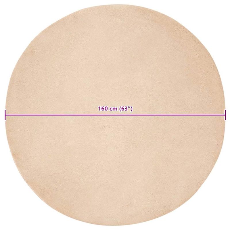 Casa si Gradina - Textile si covoare - Covoare - Covoare casa - Covor din Blana Faux de Iepure Bej Ø 160 cm Poliester - Infinity.ro
