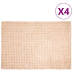 Casa si Gradina - Textile si covoare - Pături și cuverturi - Pături - Patura din Blana sintetica de Iepure 4 pcs Bej 150 x 220 cm - Infinity.ro