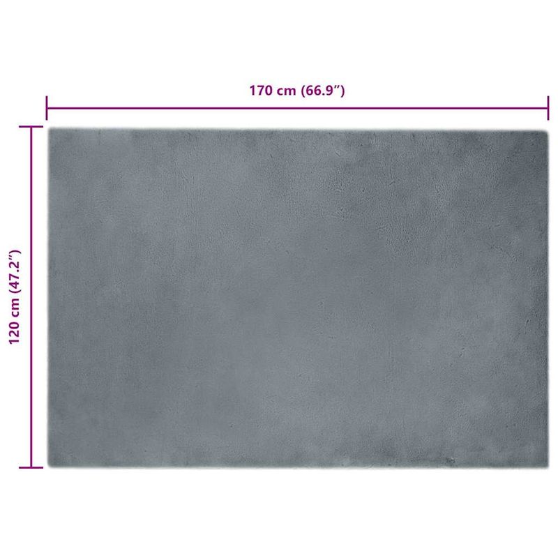 Casa si Gradina - Textile si covoare - Covoare - Covoare casa - Covor din Blana Faux de Iepure Antracit 120 x 170 cm Poliester - Infinity.ro