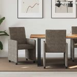 Casa si Gradina - Mobilier - Scaune si fotolii - Scaune - Scaune de dining cu roti 2 pcs Gri inchis 57 x 66 x 94 cm - Infinity.ro