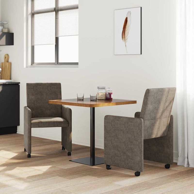 Casa si Gradina - Mobilier - Scaune si fotolii - Scaune - Scaune de dining cu roti 2 pcs Gri inchis 57 x 66 x 94 cm - Infinity.ro