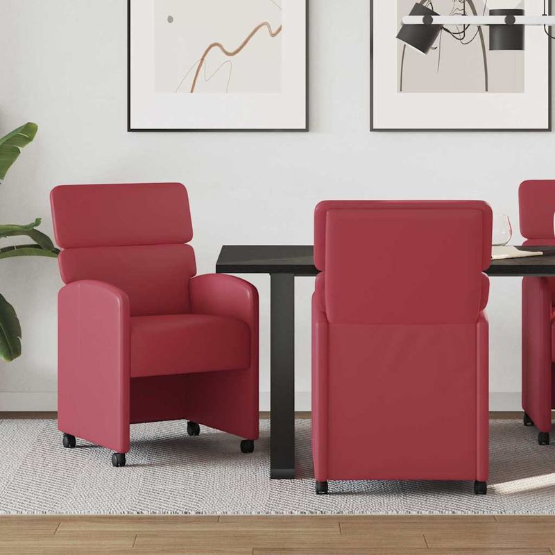 Casa si Gradina - Mobilier - Scaune si fotolii - Scaune - Scaune de dining 2 pcs bordo 58 x 65 x 98 cm Piele artificiala - Infinity.ro