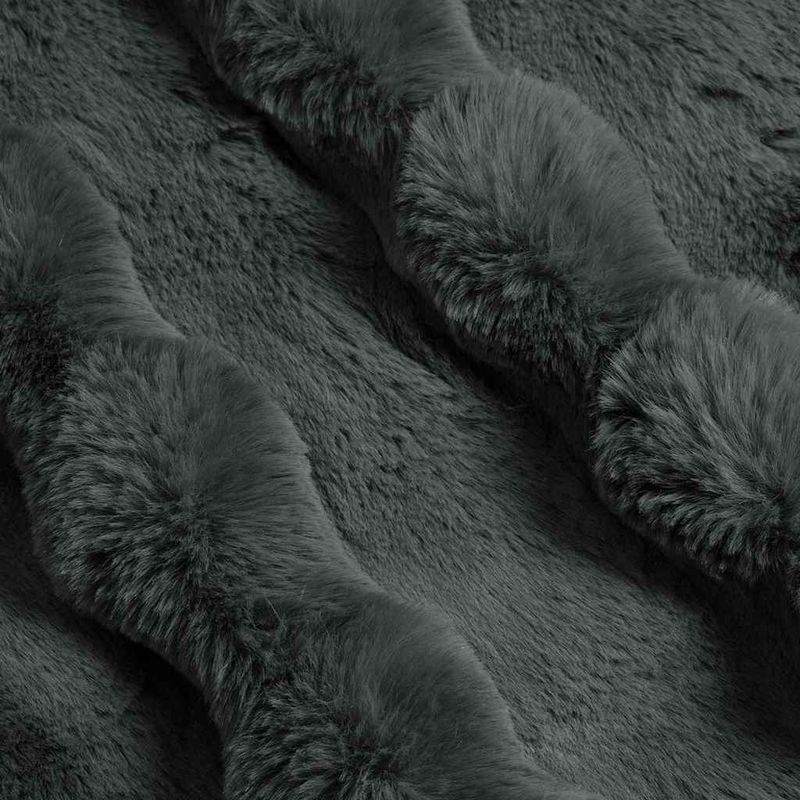 Casa si Gradina - Textile si covoare - Pături și cuverturi - Pături - Patura din Blana sintetica de Iepure 4 pcs Gri inchis - Infinity.ro