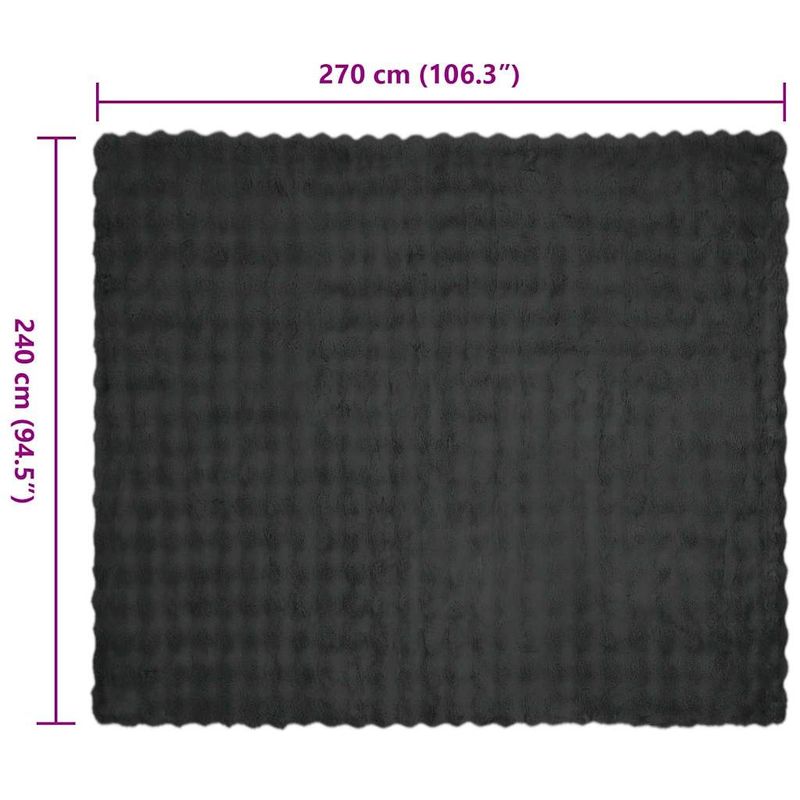 Casa si Gradina - Textile si covoare - Pături și cuverturi - Pături - Patura din Blana sintetica de Iepure 4 pcs Gri inchis - Infinity.ro