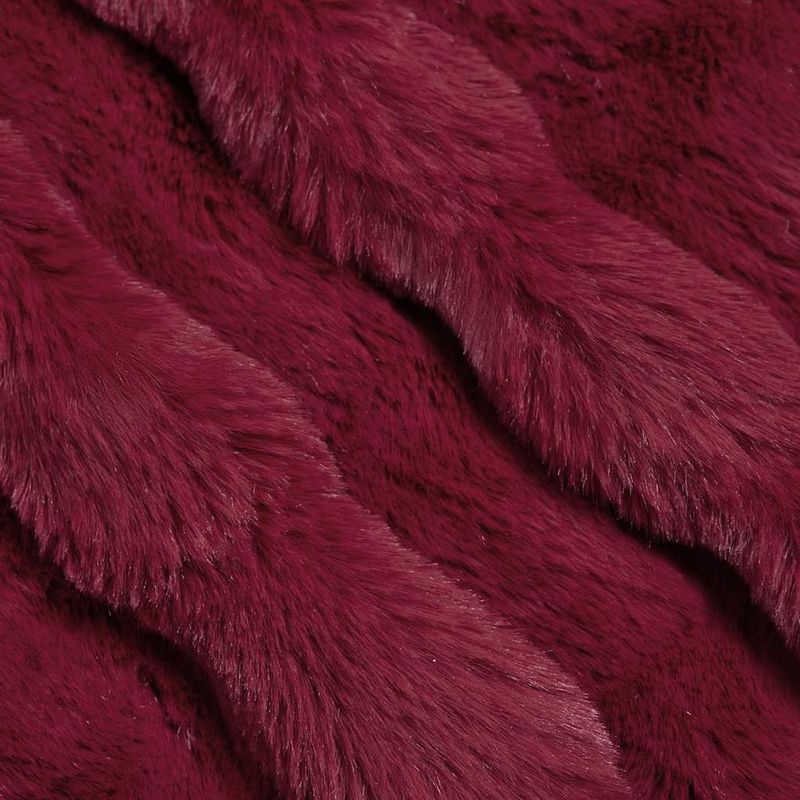 Casa si Gradina - Textile si covoare - Pături și cuverturi - Pături - Patura din Blana sintetica de Iepure 4 pcs Rosu Bordeaux - Infinity.ro