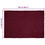Casa si Gradina - Textile si covoare - Pături și cuverturi - Pături - Patura din Blana sintetica de Iepure 4 pcs Rosu Bordeaux - Infinity.ro