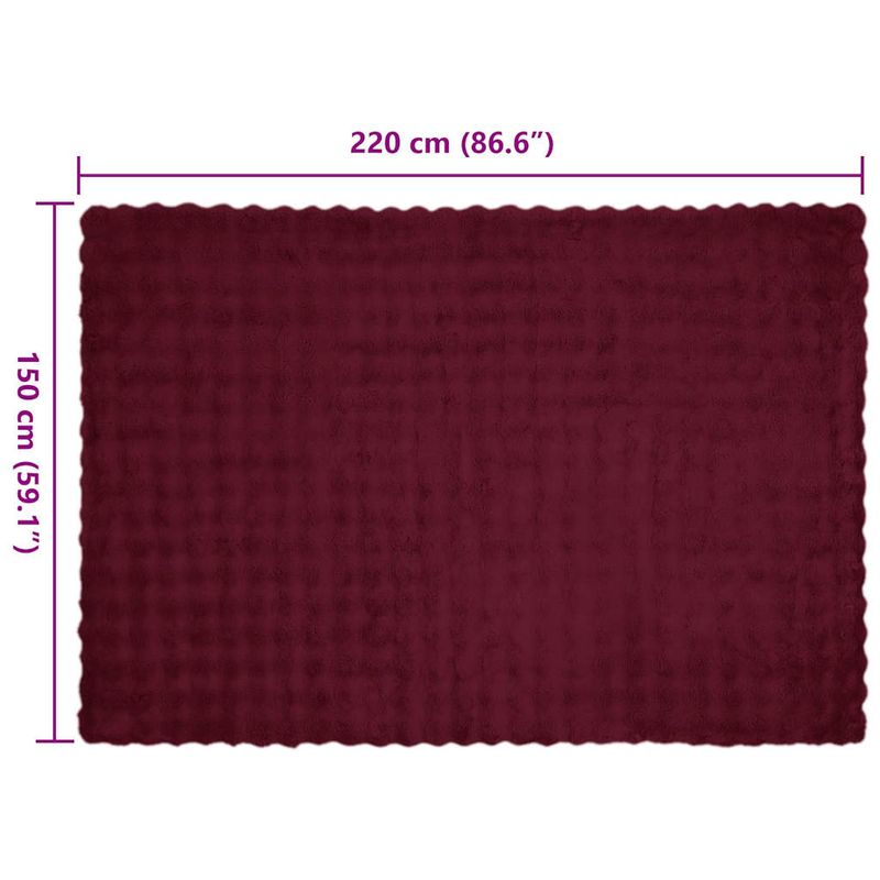 Casa si Gradina - Textile si covoare - Pături și cuverturi - Pături - Patura din Blana sintetica de Iepure 4 pcs Rosu Bordeaux - Infinity.ro