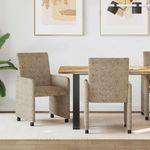 Casa si Gradina - Mobilier - Scaune si fotolii - Scaune - Scaune de dining cu roti 2 pcs Gri deschis 57 x 66 x 94 cm - Infinity.ro