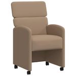 Casa si Gradina - Mobilier - Scaune si fotolii - Scaune - Scaune de dining cu roti 2 pcs Cappuccino 58 x 65 x 98 cm - Infinity.ro