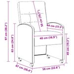 Casa si Gradina - Mobilier - Scaune si fotolii - Scaune - Scaune de dining 2 pcs Negru 57 x 67 x 98 cm Piele artificiala - Infinity.ro