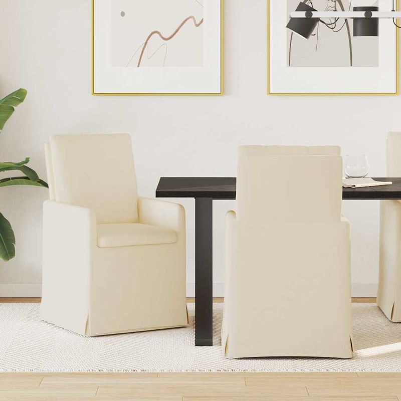 Casa si Gradina - Mobilier - Scaune si fotolii - Scaune - Scaune de dining 2 pcs Bej 57 x 67 x 98 cm in - Infinity.ro