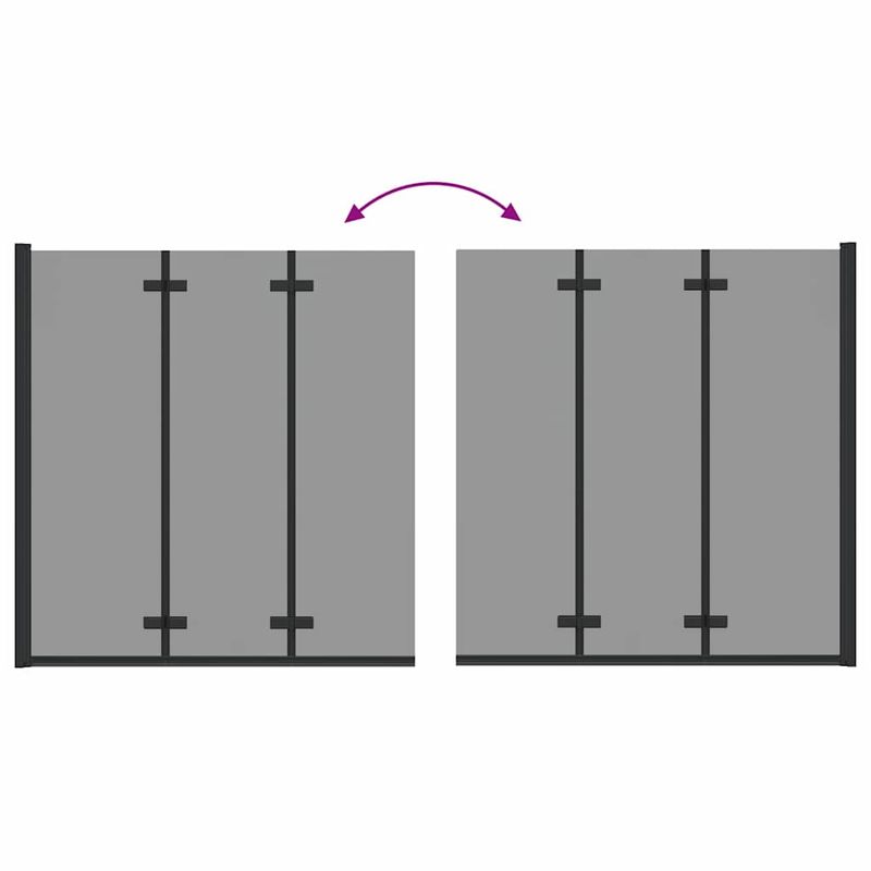 Casa si Gradina - Sanitare - Cazi si cabine de dus - Cabine dus - Incarcare dus Manual Negru 130 x 138 cm Sticla ESG si aluminiu - Infinity.ro