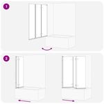 Casa si Gradina - Sanitare - Cazi si cabine de dus - Cabine dus - Incarcare dus Manual Negru 130 x 138 cm Sticla ESG si aluminiu - Infinity.ro