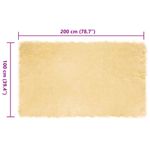 Casa si Gradina - Textile si covoare - Covoare - Covoare casa - Covor Faux din Lana de oaie Crem 100 x 200 cm Poliester - Infinity.ro