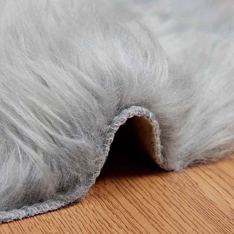 Casa si Gradina - Textile si covoare - Covoare - Covoare casa - Covor Faux din Lana de oaie Gri 50 x 80 cm Poliester - Infinity.ro