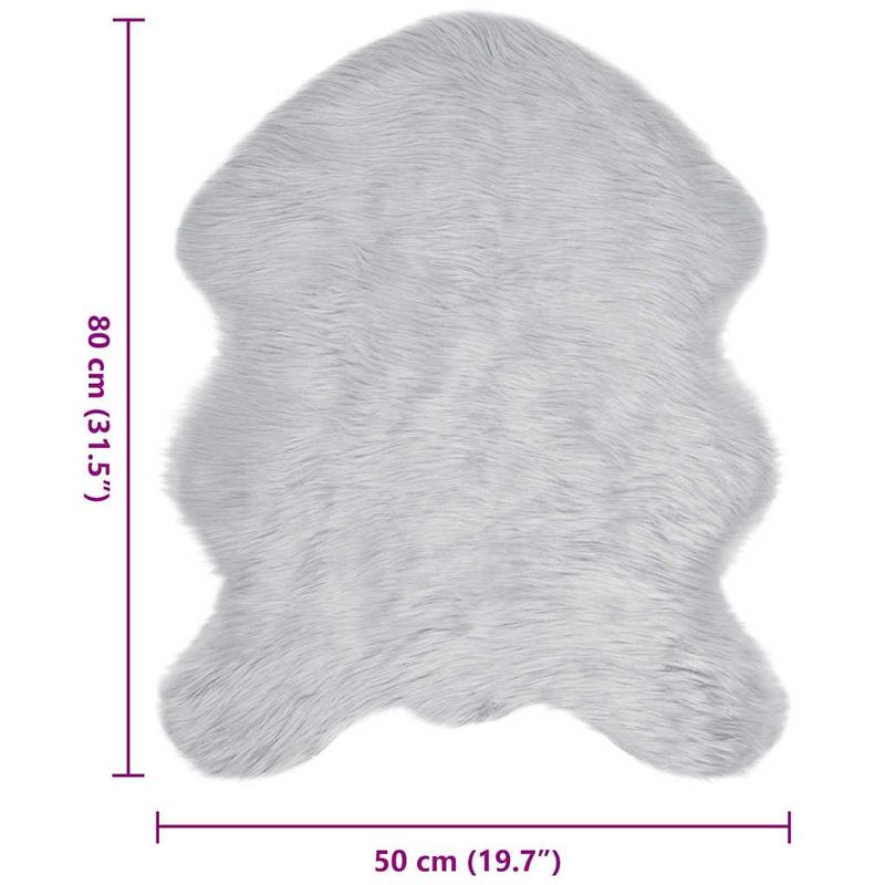 Casa si Gradina - Textile si covoare - Covoare - Covoare casa - Covor Faux din Lana de oaie Gri 50 x 80 cm Poliester - Infinity.ro