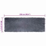 Casa si Gradina - Textile si covoare - Covoare - Covoare casa - Covor Faux din Lana de oaie Antracit 80 x 250 cm Poliester - Infinity.ro