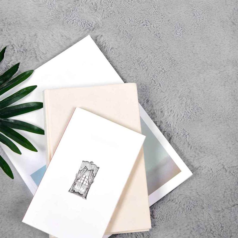 Casa si Gradina - Textile si covoare - Covoare - Covoare casa - Covor din Blana Faux de Iepure Gri 240 x 240 cm Poliester - Infinity.ro