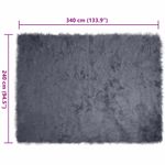 Casa si Gradina - Textile si covoare - Covoare - Covoare casa - Covor Faux din Lana de oaie Antracit 240 x 340 cm Poliester - Infinity.ro