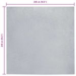 Casa si Gradina - Textile si covoare - Covoare - Covoare casa - Covor din Blana Faux de Iepure Gri 240 x 240 cm Poliester - Infinity.ro