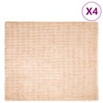 Casa si Gradina - Textile si covoare - Pături și cuverturi - Pături - Patura din Blana sintetica de Iepure 4 pcs Bej 220 x 240 cm - Infinity.ro