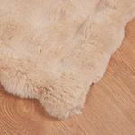 Casa si Gradina - Textile si covoare - Pături și cuverturi - Pături - Patura din Blana sintetica de Iepure 4 pcs Bej 220 x 240 cm - Infinity.ro
