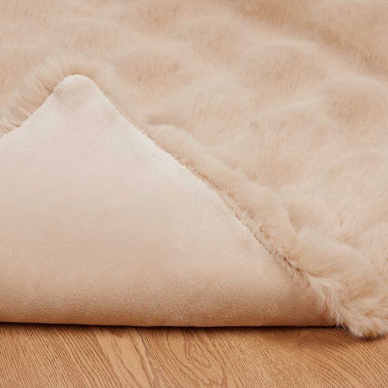 Casa si Gradina - Textile si covoare - Pături și cuverturi - Pături - Patura din Blana sintetica de Iepure 4 pcs Bej 220 x 240 cm - Infinity.ro