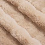 Casa si Gradina - Textile si covoare - Pături și cuverturi - Pături - Patura din Blana sintetica de Iepure 4 pcs Bej 220 x 240 cm - Infinity.ro