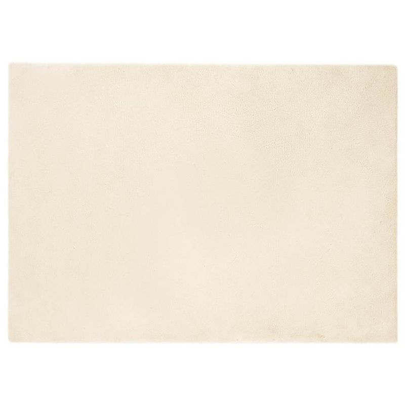 Casa si Gradina - Textile si covoare - Covoare - Covoare casa - Covor din Blana Faux de Iepure Crem 240 x 340 cm Poliester - Infinity.ro