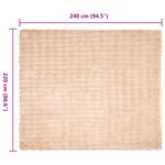 Casa si Gradina - Textile si covoare - Pături și cuverturi - Pături - Patura din Blana sintetica de Iepure 4 pcs Bej 220 x 240 cm - Infinity.ro