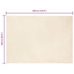 Casa si Gradina - Textile si covoare - Covoare - Covoare casa - Covor din Blana Faux de Iepure Crem 240 x 340 cm Poliester - Infinity.ro