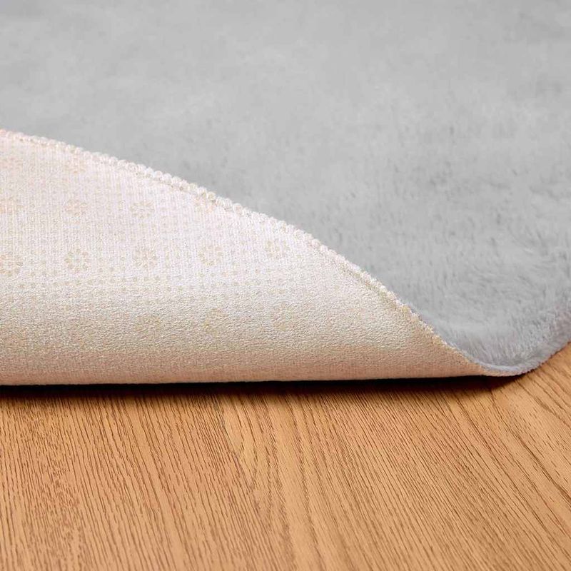 Casa si Gradina - Textile si covoare - Covoare - Covoare casa - Covor din Blana Faux de Iepure Gri Ø 200 cm Poliester - Infinity.ro